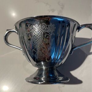 Antique-style Ornate Silverplate Creamer
